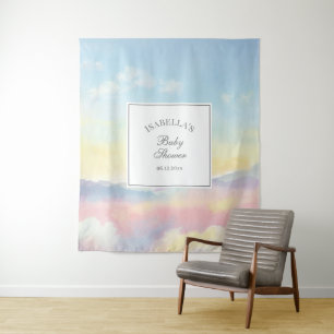 Tenture Beau ciel et nuages Nuage Neuf Baby shower