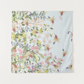 Tenture Beau colibri dans le jardin fleuri (Devant (Horizontal))