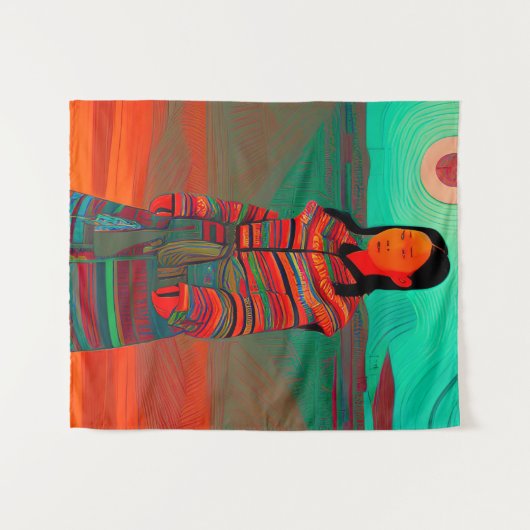 Tenture Beau Hmong Art (Devant (Horizontal))