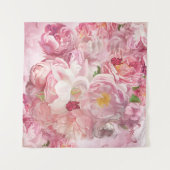 Tenture Beau jardin fleuri rose (Devant (Horizontal))