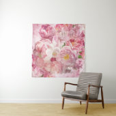 Tenture Beau jardin fleuri rose (En situation (horizontale))