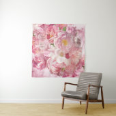 Tenture Beau jardin fleuri rose (En situation)