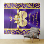 Tenture Beau, Joyeux anniversaire en toile de fond, pour n (En situation (horizontale))