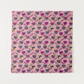 Tenture Beau Motif de Coeurs (Devant)