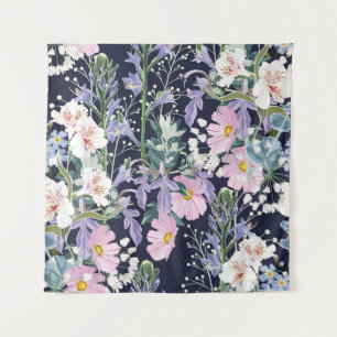 Tenture Beau motif de printemps transparent avec fleur sau