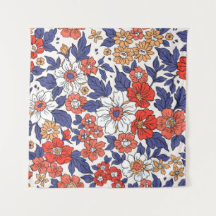 Tenture Beau motif floral vintage en petit réaliste