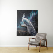 Tenture Beau Peacock Blanc Aurora Borealis Pittoresque (En situation)
