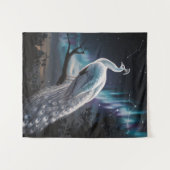 Tenture Beau Peacock Blanc Aurora Borealis Pittoresque (Devant (Horizontal))