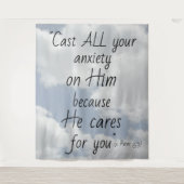 Tenture Beau thème de chrétien de conception de nuages (Devant)