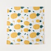 Tenture Beauté ananas : Motif tiré à la main (Devant (Horizontal))