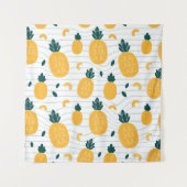 Tenture Beauté ananas : Motif tiré à la main (Devant)