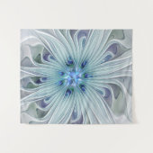 Tenture Beauté florale Abstraite moderne Blue Pastel Flowe (Devant (Horizontal))