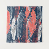 Tenture Beautiful seamless graphic pattern of feathers (Devant)