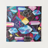 Tenture Beautiful seamless pattern with colorful crystals (Devant (Horizontal))