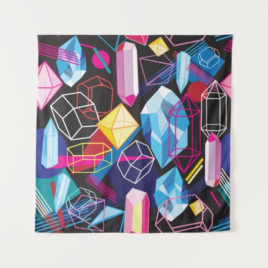 Tenture Beautiful seamless pattern with colorful crystals (Devant)
