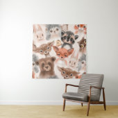 Tenture Beautiful seamless, tileable, watercolor pattern w (En situation)