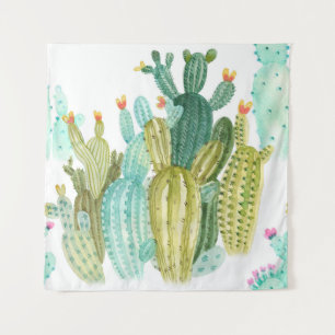 Tenture Beaux cactus vintages, succulents, cactus bloomi