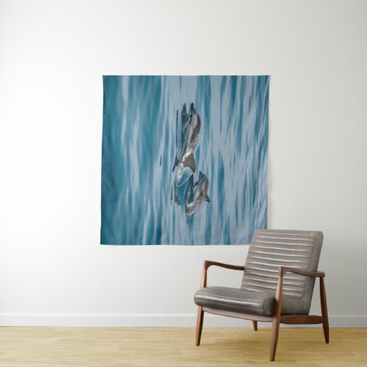 Tenture Beaux dauphins aquatiques (En situation (horizontale))