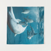 Tenture Beaux dauphins mignons (Devant (Horizontal))