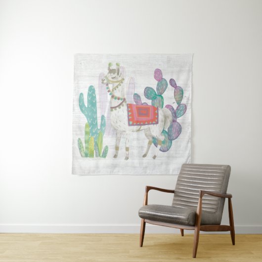 Tenture Beaux lamas V (En situation (horizontale))