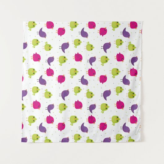 Tenture Beaux oiseaux colorés (Devant (Horizontal))