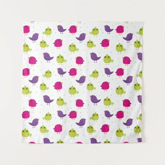 Tenture Beaux oiseaux colorés (Devant)