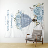 Tenture Bébé Bleu Floral Douce 16 Seize Ans Anniversaire Q (En situation (horizontale))