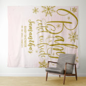 Tenture Bébé C'est froid dehors Baby shower fille arrière- (En situation (horizontale))