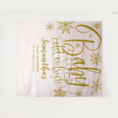 Tenture Bébé C'est froid dehors Baby shower fille arrière- (Devant (Horizontal))