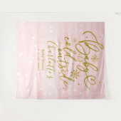 Tenture Bébé C'est froid dehors Baby shower fille arrière- (Devant (Horizontal))