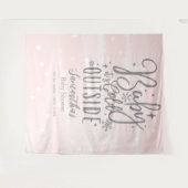 Tenture Bébé C'est froid dehors Baby shower fille arrière- (Devant (Horizontal))