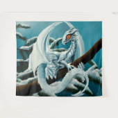 Tenture Bébé Dragon d'hiver blanc (Devant (Horizontal))