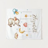 Tenture Bébé éléphant mignon (Devant (Horizontal))
