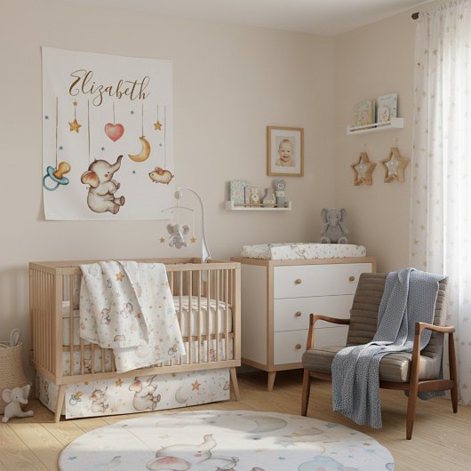 Tenture Bébé éléphant mignon