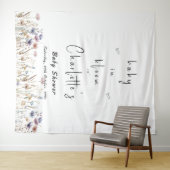 Tenture Bébé en fleurs Baby Shower sauvage (En situation (horizontale))