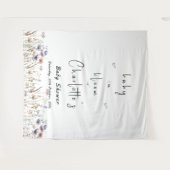Tenture Bébé en fleurs Baby Shower sauvage (Devant (Horizontal))