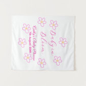 Tenture Bébé en fleurs simple élégant rose baby shower (Devant (Horizontal))