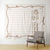 Tenture Bébé fait du café Baby Shower (En situation (horizontale))