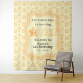 Tenture Bébé Fait Son Premier Anniversaire Décor de Fond É (En situation)