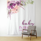 Tenture Bébé Floral Violet Violet En Baby shower Fleur (En situation)