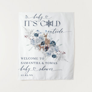 Tenture Bébé froid en dehors du Baby shower de cerfs flora