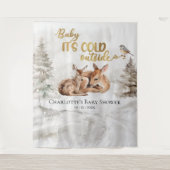 Tenture Bébé il fait froid à l'extérieur du Baby shower (Devant)