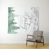 Tenture Bébé il fait froid dehors Flocons de neige et arbr (En situation (horizontale))