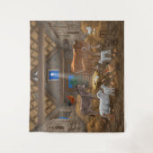 Tenture Bébé Jésus Manger Nativité de Noël (Devant)