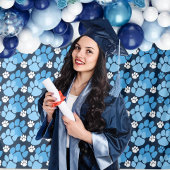 Tenture Bébé léger bleu et marine Pawprint répétée fond de