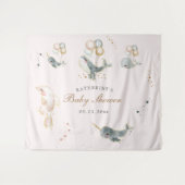 Tenture bébé licorne ballons étoiles shower (Devant (Horizontal))