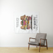 Tenture Bébé local sur le chemin Baby shower arrière-plan (En situation (horizontale))