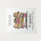 Tenture Bébé local sur le chemin Baby shower arrière-plan (Devant (Horizontal))