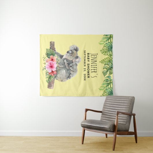 Tenture Bébé ours en koala et maman ours en koala Cuteau à (En situation (horizontale))