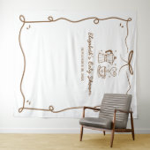 Tenture Bébé prépare un café Baby Shower (En situation (horizontale))